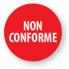 Pastilles Texte "NON-CONFORME" Rouge
