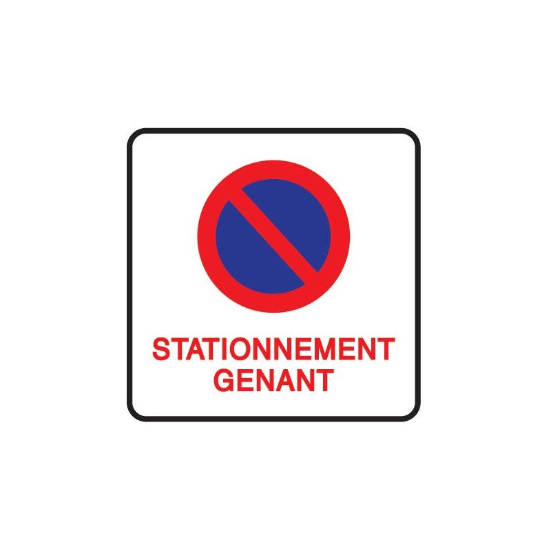 Étiquettes - Stationnement gênant - 75 x 75 mm - Papier adhésif - Rouleau de 250