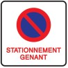 Étiquettes - Stationnement gênant - 75 x 75 mm - Papier adhésif - Rouleau de 250