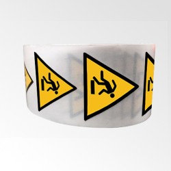 Rouleau d'Etiquettes Danger - Trébuchement - W007
