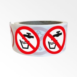 Rouleau de Pictogrammes d'Interdiction ISO EN 7010 "Eau non potable" P005