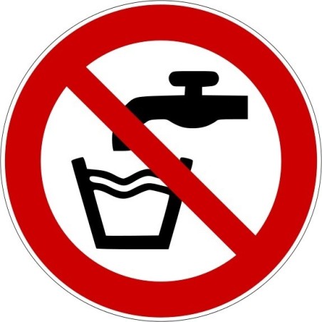 Rouleau Mini Pictogramme d'Interdiction double-face "Eau non-potable"