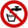 Rouleau Mini Pictogramme d'Interdiction double-face "Eau non-potable"