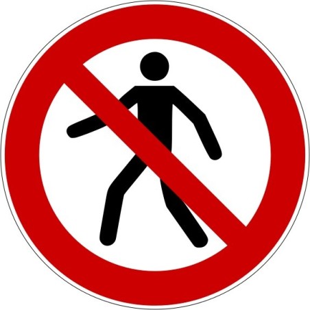 Rouleau Mini Pictogramme d'Interdiction double-face "Interdit aux piétons"