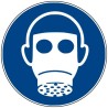 Rouleau Mini Pictogramme d'obligation 'Protection des voies respiratoires" Vinyle ⌀25