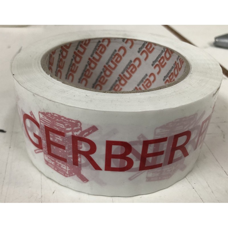 Ruban adhésif - Ne pas gerber rouge sur fond blanc - 48 mm x 100 mm