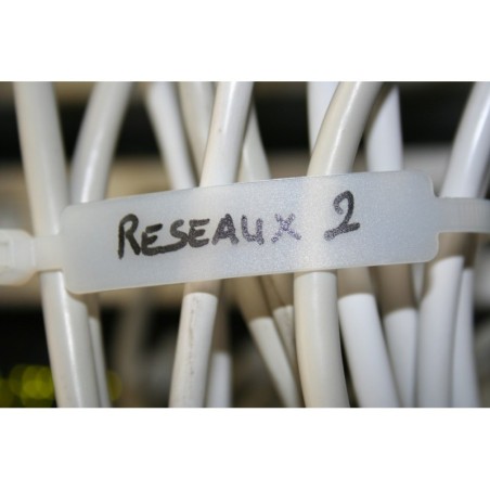 Liens de Serrage - Longue Platine d'Identification - Polyamide 6.6 - par 100