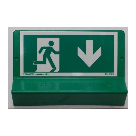 Signalétique braille Issue de secours" - Flèches haut,  droite ou gauche