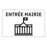 Signalétique d'accueil - Entrée mairie + symbole - 300x200 mm