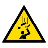 Signalétique danger W035 - Chute d'objets - Norme ISO 7010