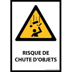 Panneau ISO EN 7010 - Chute d'objets - W035
