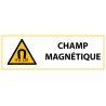 Panneau de Danger "Champ magnétique" Vinyle 297x105mm