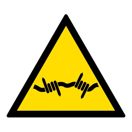 Signalétique de danger - Pictogramme Fil barbelé - W033 - ISO 7010