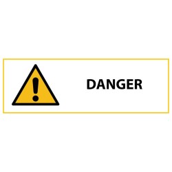 Panneau de Danger "Général" Vinyle 297x105mm
