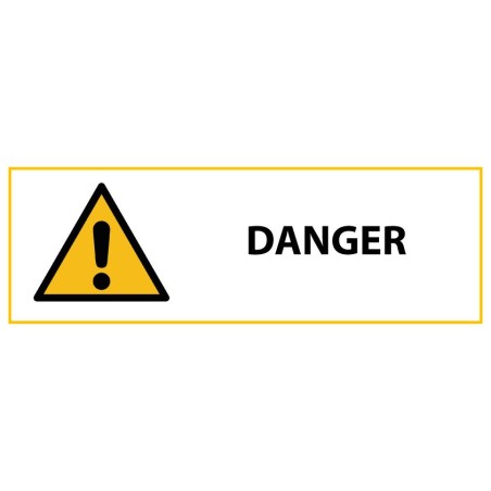 Panneau de Danger "Général" Vinyle 297x105mm