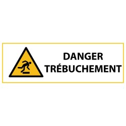 Panneau de Danger "Trébuchement" Vinyle 297x105mm