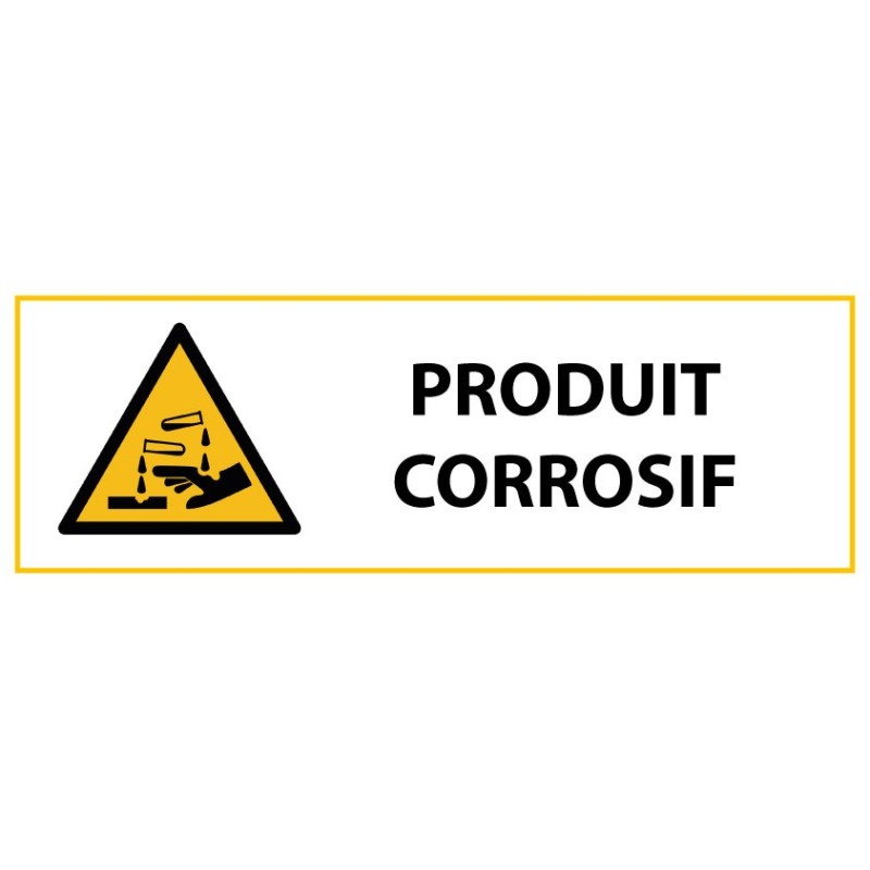 Panneau Danger - Produit corrosif - W023