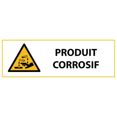 Panneau Danger - Produit corrosif - W023