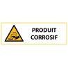 Panneau Danger - Produit corrosif - W023