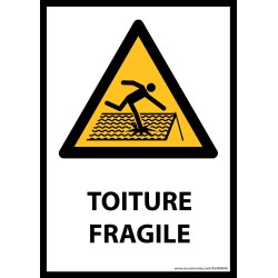 Panneau ISO EN 7010 - Toiture fragile - W036