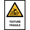 Panneau ISO EN 7010 - Toiture fragile - W036