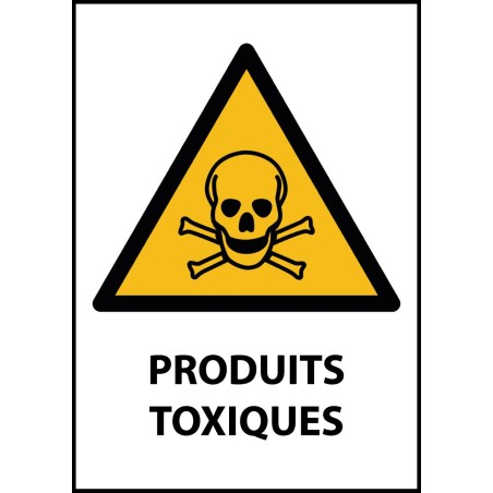 Panneau de Danger "Produit toxique" Vinyle A5