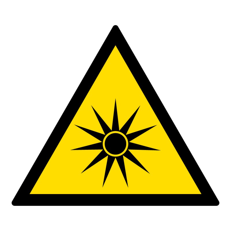 Signalétique de danger - Rayonnement optique - W027 - ISO 7010