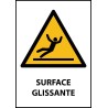 Panneau de Danger "Surface glissante" Vinyle A5