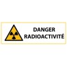 Panneau de Danger "Radioactivité" Vinyle 297x105mm