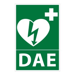 Signalétique Défibrillateur DAE pour ERP - Modèle 2 - ISO 7010