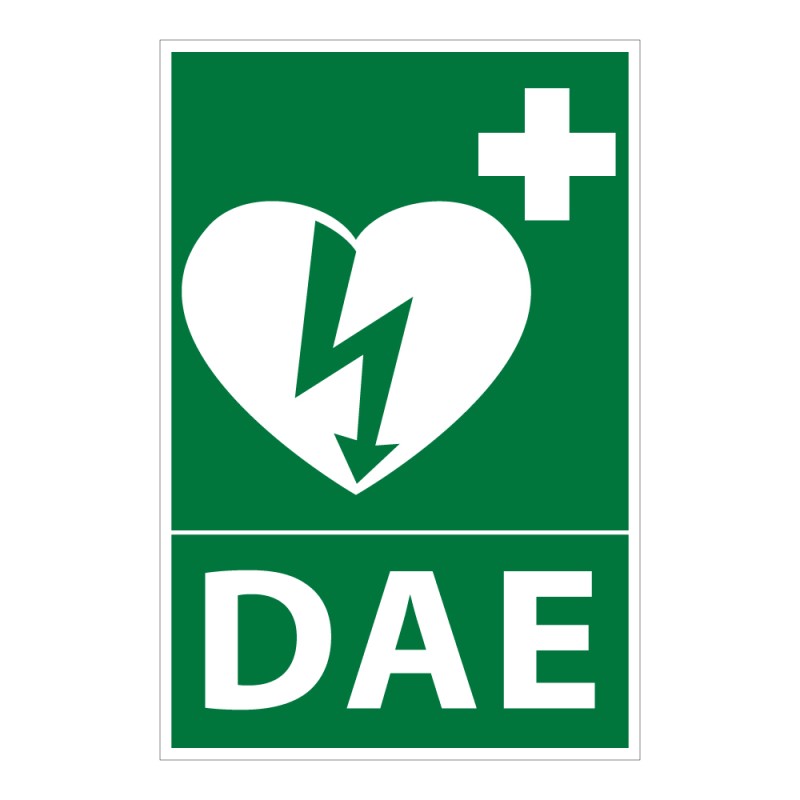 Signalétique Défibrillateur DAE pour ERP - Modèle 2 - ISO 7010