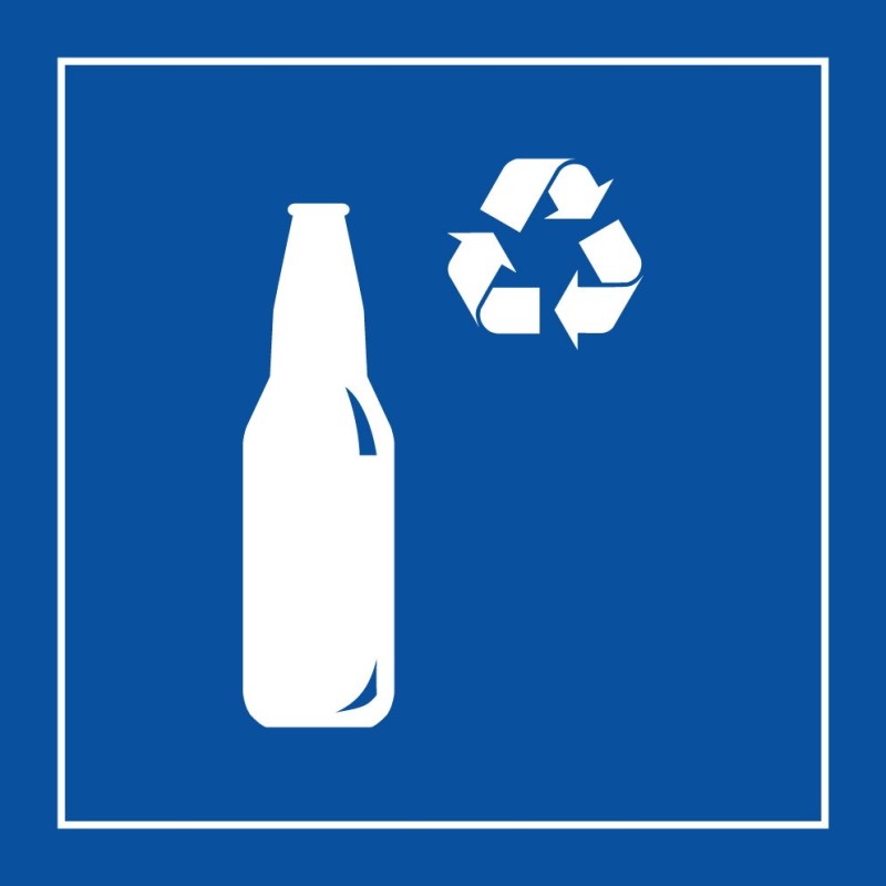 Signalétique de recyclage pour verre - PI PF 065 - ISO 7001