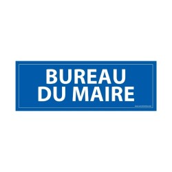 Signalétique d'information - "Bureau du maire" - 210 x 75 mm