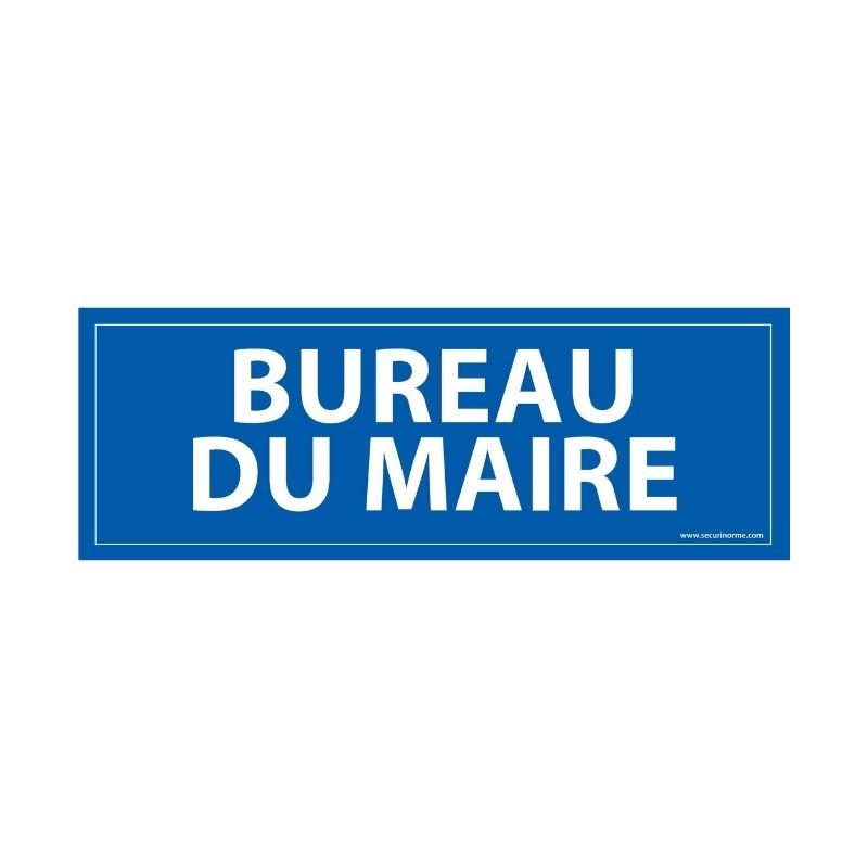 Signalétique d'information - "Bureau du maire" - 210 x 75 mm