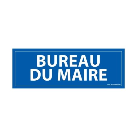 Signalétique d'information - "Bureau du maire" - 210 x 75 mm