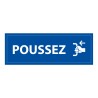 Signalétique d'information Entreprise - Poussez - 210 x 75 mm