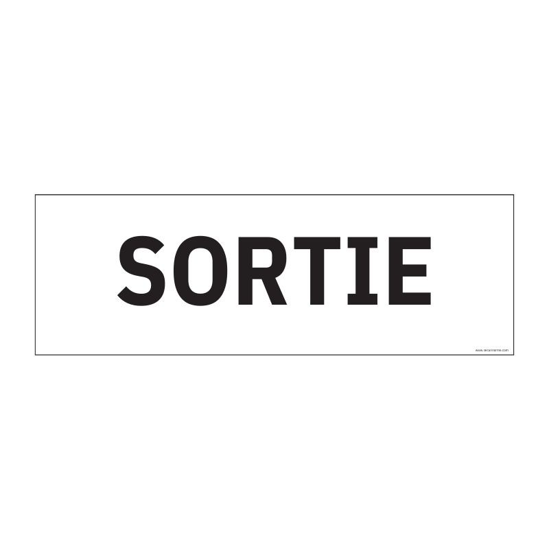 Signalétique d'information Entreprise - Sortie - 210 x 75 mm