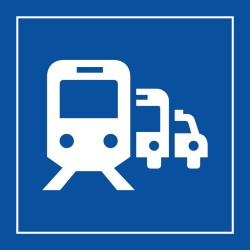 Panneau d'information - Pôle de correspondance ou gare routière - ISO 7001