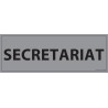 Signalisation d'information "SECRETARIAT"- 210 x 75 mm fond gris