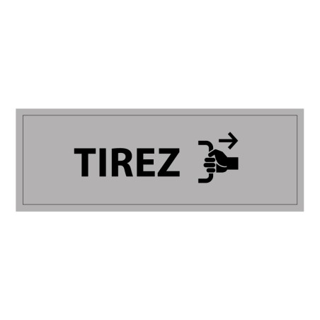 Signalétique d'Information - Pictogramme Tirez - 210 x 75 mm