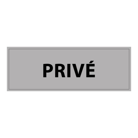 Signalétique d'information - PRIVE - 210 x 75 mm - PVC laminé