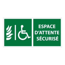 Signalétique évacuation – Espace d’attente sécurisé – ISO 7010