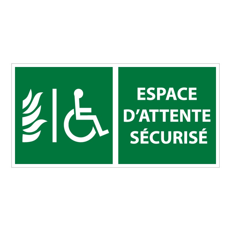 Signalétique évacuation – Espace d’attente sécurisé – ISO 7010