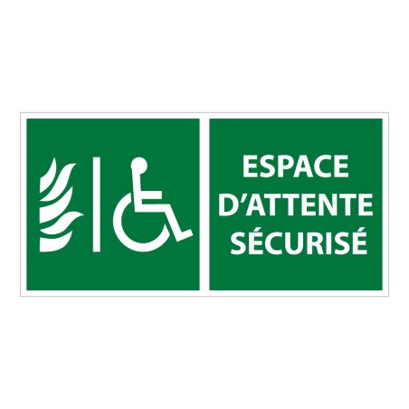 Signalétique évacuation – Espace d’attente sécurisé – ISO 7010