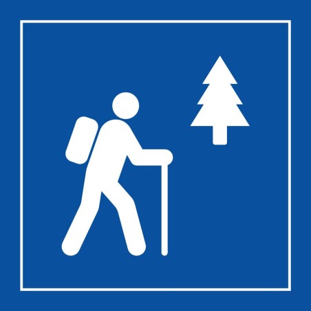 Panneau d'information - Sentier de randonnée pédestre - ISO 7001