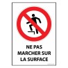 Signalétique interdiction - Picto Ne pas marcher sur la surface 