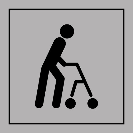 Panneau - Accessibilité, capacité de déplacement à pied limitée - ISO 7001 - Gravoply
