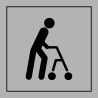 Panneau - Accessibilité, capacité de déplacement à pied limitée - ISO 7001 - Gravoply