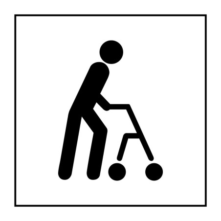 Panneau - Accessibilité, capacité de déplacement à pied limitée - ISO 7001 - Gravoply