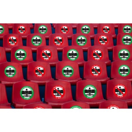 Adhésif "Ne pas utiliser ce siège" noir